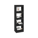 Book Cabinet Room Divider Black 40 X 30 X 135 Cm