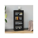 Book Cabinet Room Divider Black 60 X 30 X 135 Cm Engineered Wood