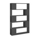 Book Cabinet Room Divider Grey 100 X 24 X 155 Cm Chipboard