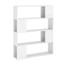 Book Cabinet Room Divider High Gloss White 100 X 24 X 124 Cm
