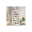 Book Cabinet Room Divider High Gloss White 100 X 30 X 198 Cm