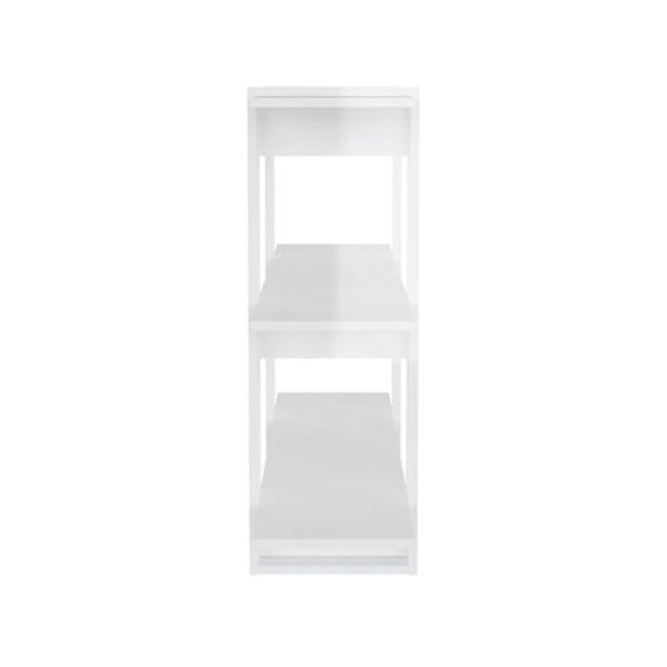 Book Cabinet Room Divider High Gloss White 100 X 30 X 87 Cm
