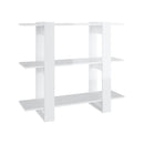 Book Cabinet Room Divider High Gloss White 100 X 30 X 87 Cm