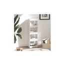 Book Cabinet Room Divider High Gloss White 40 X 30 X 135 Cm