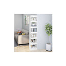 Book Cabinet Room Divider High Gloss White 40  X30 X 198 Cm