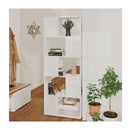 Book Cabinet Room Divider High Gloss White 60 X 24 X 155 Cm