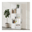 Book Cabinet Room Divider High Gloss White 60 X 24 X 155 Cm