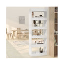 Book Cabinet Room Divider High Gloss White 60 X 30 X 166 Cm