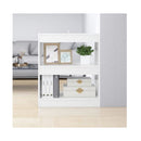 Book Cabinet Room Divider High Gloss White 60 X 30 X 72 Cm