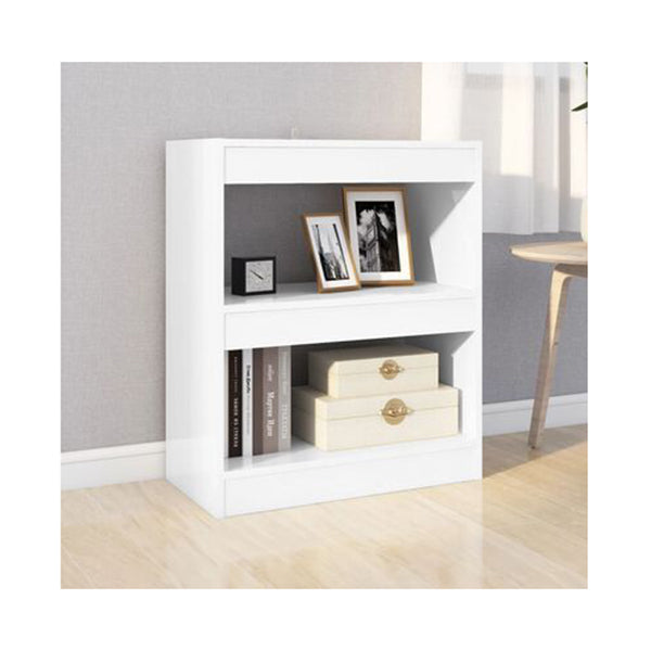 Book Cabinet Room Divider High Gloss White 60 X 30 X 72 Cm