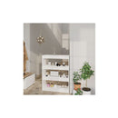 Book Cabinet Room Divider High Gloss White 80 X 30 X 103 Cm