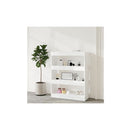 Book Cabinet Room Divider High Gloss White 80 X 30 X 103 Cm