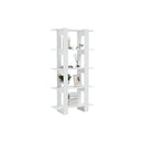 Book Cabinet Room Divider High Gloss White 80 X 30 X 160 Cm