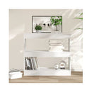 Book Cabinet Room Divider High Gloss White 80 X 30 X 72 Cm