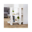 Book Cabinet Room Divider High Gloss White 80 X 30 X 87 Cm