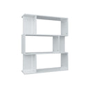 Book Cabinet And Room Divider High Gloss White Chipboard