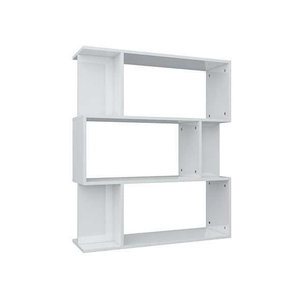 Book Cabinet And Room Divider High Gloss White Chipboard