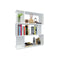 Book Cabinet And Room Divider High Gloss White Chipboard