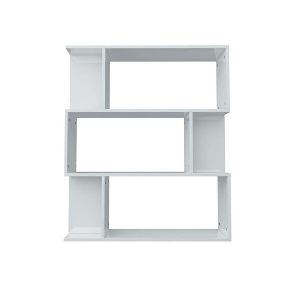 Book Cabinet And Room Divider High Gloss White Chipboard
