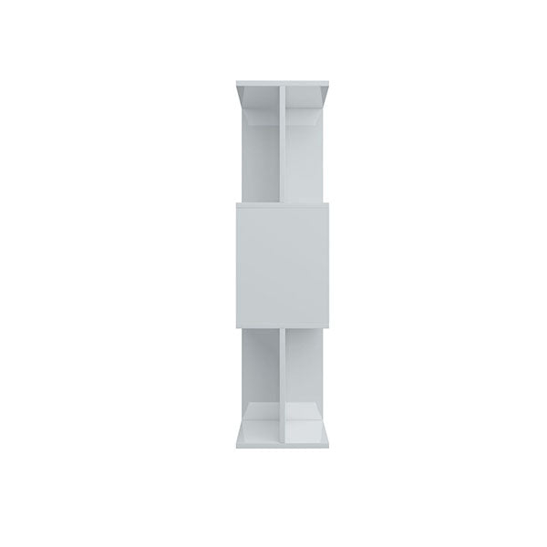 Book Cabinet And Room Divider High Gloss White Chipboard