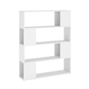 Book Cabinet Room Divider White 100 X 24 X 124 Cm