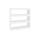Book Cabinet Room Divider White 100 X 30 X 103 Cm
