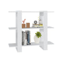 Book Cabinet Room Divider White 100 X 30 X 87 Cm