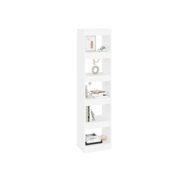 Book Cabinet Room Divider White 40 X 30 X 166 Cm