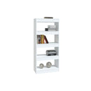 Book Cabinet Room Divider White 60 X 30 X 135 Cm Engineered Wood