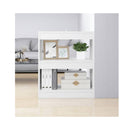Book Cabinet Room Divider White 60 X 30 X 72 Cm
