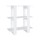 Book Cabinet Room Divider White 80 X 30 X 87 Cm