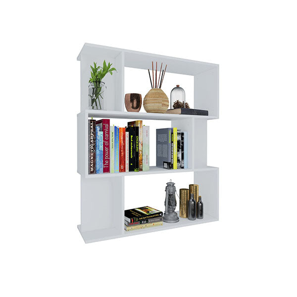 Book Cabinet And Room Divider White Chipboard