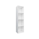 Book Tv Cabinet High Gloss White Chipboard