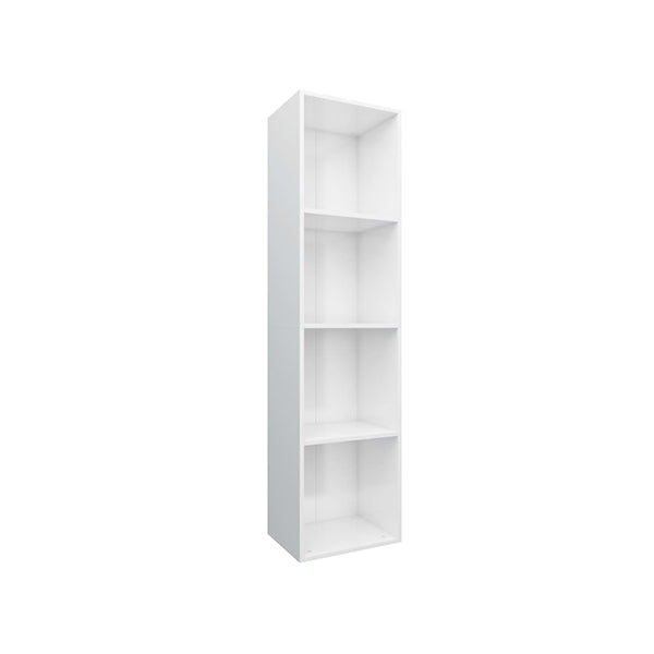 Book Tv Cabinet High Gloss White Chipboard