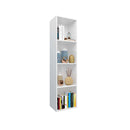 Book Tv Cabinet High Gloss White Chipboard