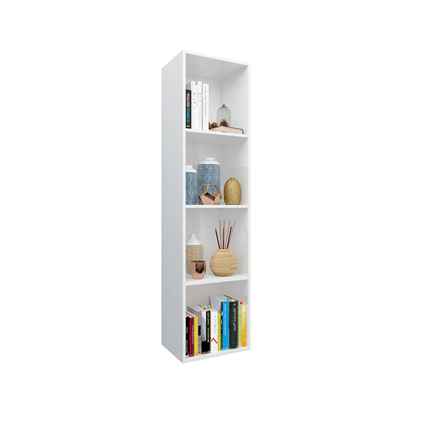 Book Tv Cabinet High Gloss White Chipboard