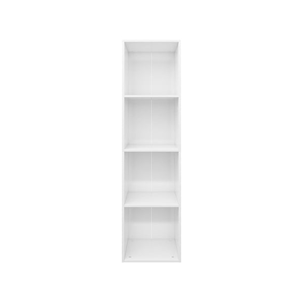 Book Tv Cabinet High Gloss White Chipboard