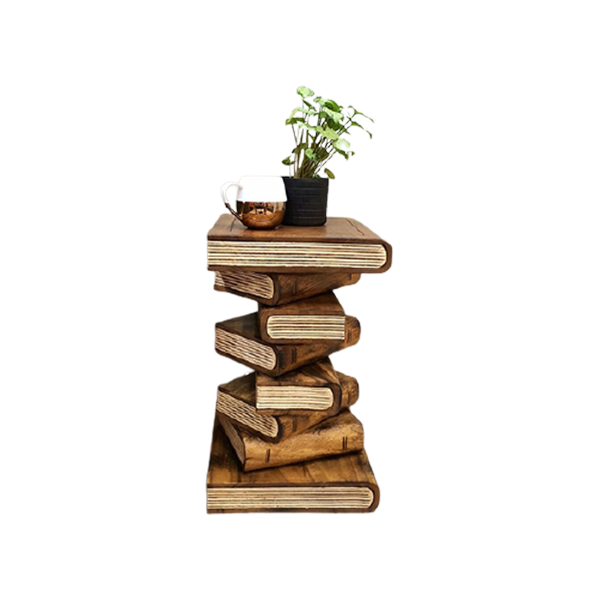 Book Stack Side Table Corner Stool Plant Stand Raintree Wood – Simply ...