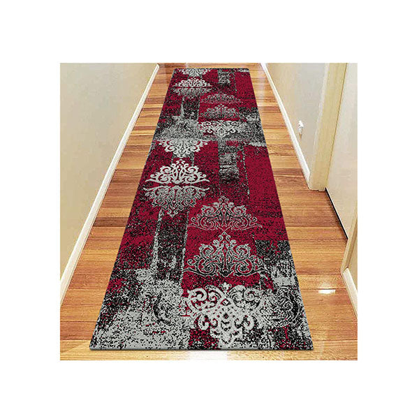 Boston Red Hallway Runner Rug