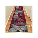 Boston Red Machine Knotted Rug