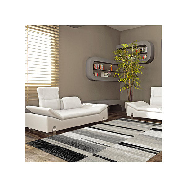 Boston Stain Resistant Grey Hallway Runner Rug