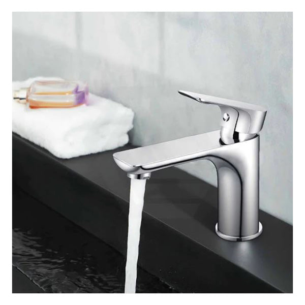 Bathroom Chrome Basin Mixer Tap Vanity Faucets Solid Brass Watermark