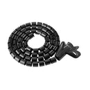 Brateck 15Mm Diameter Coiled Tube Cable Sleeve Black