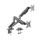 Brateck Dual Monitor Arm Economical Spring Assisted Space Grey