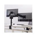 Brateck Dual Monitors Arm Pole Mounted Gas Spring Matte Black