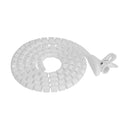 Brateck 15Mm Diameter Coiled Tube Cable Sleeve White