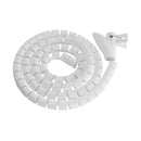 Brateck 1 Inch Diameter Coiled Tube Cable Sleeve White
