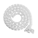 Brateck 20Mm Diameter Coiled Tube Cable Sleeve Polyethylene White