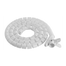 Brateck 20Mm Diameter Coiled Tube Cable Sleeve Polyethylene White