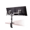 Brateck Dual Monitor Elegant Aluminum With Arm And Desk Clamp Silver